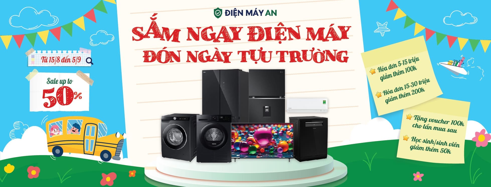 Sắm ngay điện máy - Đón ngày tựu trường 2025